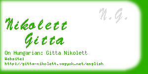 nikolett gitta business card